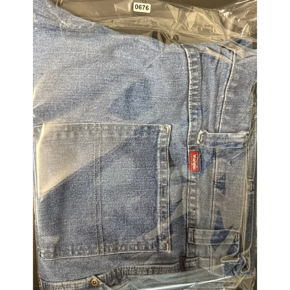 Wrangler Carpenter Jeans Mens 44x32 Blue Denim Workwear Utility Hammer Loop